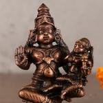 Pure Copper Relaxed Sita Ram Idol | 4" (10.2 cm) Height | 0.45 kg Premium Sacred Art | Serene Divine Couple | Traditional Temple Grade Murti